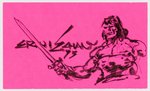 ERNIE CHAN ORIGINAL ART SKETCH OF CONAN W/SWORD.