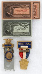 COOLIDGE: 1924 REPUBLICAN NATIONAL CONVENTION BADGES & TICKETS.