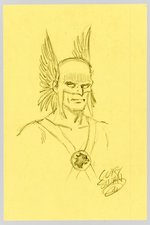 CURT SWAN ORIGINAL ART PENCIL SKETCH OF HAWKMAN.