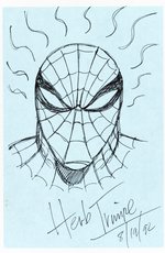 HERB TRIMPE ORIGINAL ART SKETCH OF SPIDER-MAN.