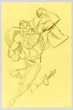 DENNIS JANKE ORIGINAL ART PENCIL SKETCH OF SUPERMAN.