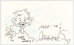 SERGIO ARAGONES ORIGINAL ART SKETCH OF ALFRED E. NEUMAN.