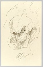 BOB BUDIANSKY ORIGINAL ART PENCIL SKETCH OF GHOST RIDER.