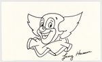 LARRY HARMON ORIGINAL ART SKETCH OF BOZO THE CLOWN.