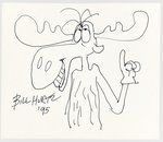 BILL HURTZ ORIGINAL ART OF BULLWINKLE MOOSE.