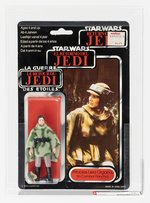 PALITOY STAR WARS: RETURN OF THE JEDI (1984) - LEIA (COMBAT PONCHO) TRI-LOGO 70 BACK-B AFA 80 NM.