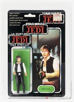 PALITOY STAR WARS: RETURN OF THE JEDI (1984) - HAN SOLO (LARGE HEAD) TRI-LOGO 70 BACK-B AFA 75 EX+/NM.