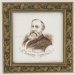 FOR PRESIDENT BENJAMIN HARRISON CAMPAIGN PORTRAIT TILE.