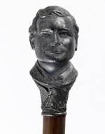 WILLIAM J. BRYAN 16 To 1 FIGURAL BUST CANE TOPPER.