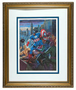 CAPTAIN AMERICA SIGNED PRINT BY TOM PALMER.