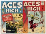 ACES HIGH SET #1-5 COMIC SET WITH 2 EC MAILING ENVELOPES.