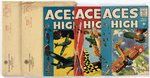 ACES HIGH SET #1-5 COMIC SET WITH 2 EC MAILING ENVELOPES.