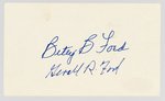 GERALD & BETTY FORD SIGNED CARD.