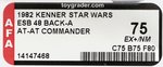 STAR WARS: THE EMPIRE STRIKES BACK (1982) - AT-AT COMMANDER 48 BACK-A AFA 75 EX+/NM.