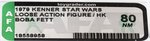 STAR WARS (1979) - LOOSE ACTION FIGURE/HK BOBA FETT AFA 80 NM.