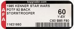 STAR WARS: THE POWER OF THE FORCE (1985) - STORMTROOPER 92 BACK AFA 60 Y-EX.