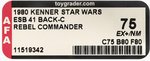 STAR WARS: THE EMPIRE STRIKES BACK (1980) - REBEL COMMANDER 41 BACK-C AFA 75 EX+/NM.