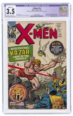 X-MEN #10 MARCH 1965 CGC RESTORED 5.5 SLIGHT (C-1) FINE- (FIRST SILVER AGE KA-ZAR).