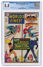 WORLD'S FINEST COMICS #166 MAY 1967 CGC 5.5 FINE-.