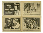 "TOM MIX IN PRAIRIE TRAILS/FOR BIG STAKES" LOBBY CARDS.