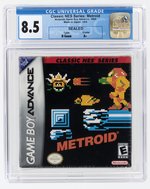 NINTENDO GAME BOY ADVANCE (2004) CLASSIC NES SERIES: METROID (H-SEAM/A+) CGC 8.5.