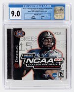 SEGA DREAMCAST (2001) NCAA COLLEGE FOOTBALL: ROAD TO THE ROSE BOWL (BLACK LABEL) (Y-FOLDS/A) CGC 9.0.