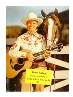 "GENE AUTRY RECORDS EXCLUSIVELY ON COLUMBIA RECORDS" STANDEE.