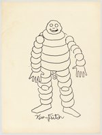 KIM DEITCH ORIGINAL ART DRAWING OF BIBENDUM (THE MICHELIN MAN).