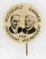 ROOSEVELT & GARNER LITHO JUGATE BUTTON HAKE #5.