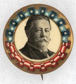 TAFT PATRIOTIC RIBBON MOTIF PORTRAIT BUTTON.