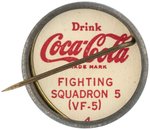 COCA-COLA WORLD WAR II GIVE-AWAY MILITARY INSIGNIA BUTTONS 24 HIGH GRADE OF 25 IN NUMBERED SET.