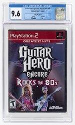 PLAYSTATION PS2 (2007) GUITAR HERO ENCORE: ROCKS THE 80S (GREATEST HITS) (Y-FOLDS/A) CGC 9.6.