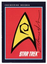 STAR TREK - SCOTTY ACTOR JAMES DOOHAN SIGNED TRADING CARD.