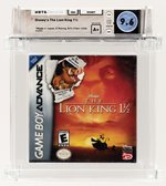 NINTENDO GAME BOY ADVANCE (2003) DISNEY'S THE LION KING 1 1/2 WATA 9.6 A+ SEALED.