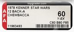 STAR WARS (1978) - CHEWBACCA 12 BACK-A AFA 60 Y-EX.