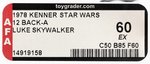 STAR WARS (1978) - LUKE SKYWALKER 12 BACK-B AFA 60 EX.