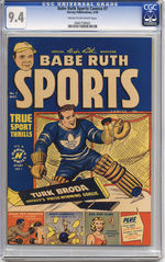 BABE RUTH SPORTS COMICS #7, MAY 1950. CGC 9.4