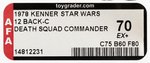 STAR WARS (1978) - DEATH SQUAD COMMANDER 12 BACK-C AFA 70 EX+.