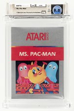 ATARI 2600 (1983) MS. PAC-MAN (SILVER BOX / FLIP-TOP LID) WATA 8.0 A+ SEALED.