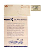 "LONE RANGER SAFETY CLUB" INTRO LETTERS WITH MEMBERSHIP CARDS FOR '48-'49-'50.