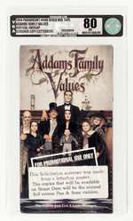 ADDAMS FAMILY VALUES 1994 PARAMOUNT HOME VIDEO VHS TRAP VGA 80 NM (SCREENER COPY).