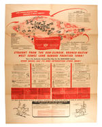 "LONE RANGER FRONTIERTOWN" 1948 CHEERIOS PREMIUM/NORTHWESTERN MAP SECTION.