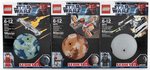 STAR WARS LEGO PLANET AND VEHICLE SERIES 1 & 2 SET OF 6 FACTORY SEALED BOXES.