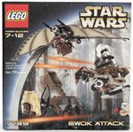 STAR WARS LEGO EWOK ATTACK OPEN BOX, SEALED CONTENTS SET.