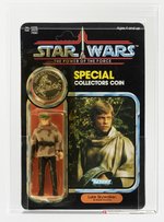 STAR WARS: THE POWER OF THE FORCE (1985) - LUKE SKYWALKER (BATTLE PONCHO) 92 BACK AFA 85 Y-NM+.