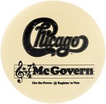 McGOVERN CHICAGO RARE BENIFIT CONCERT BUTTON & TICKET.