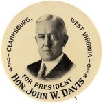 DAVIS CLARKSBURG, WEST VIRGINIA PORTRAIT BUTTON HAKE #2010.