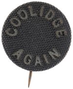 COOLIDGE AGAIN SCARCE 1924 WATERBURY BUTTON CO. PIN-BACK HAKE #2030.