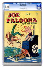 JOE PALOOKA #3 1943 CGC 8.0 OFF-WHITE PAGES CARSON CITY COPY.