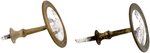 GEN. WASHINGTON COLONIAL BATTERSEA ENAMEL CURTAIN TIE-BACK PAIR.